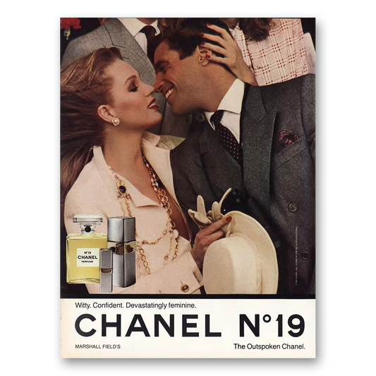 1983 Chanel No 19 Confident Devastingly Feminine Vintage Magazine Print Ad