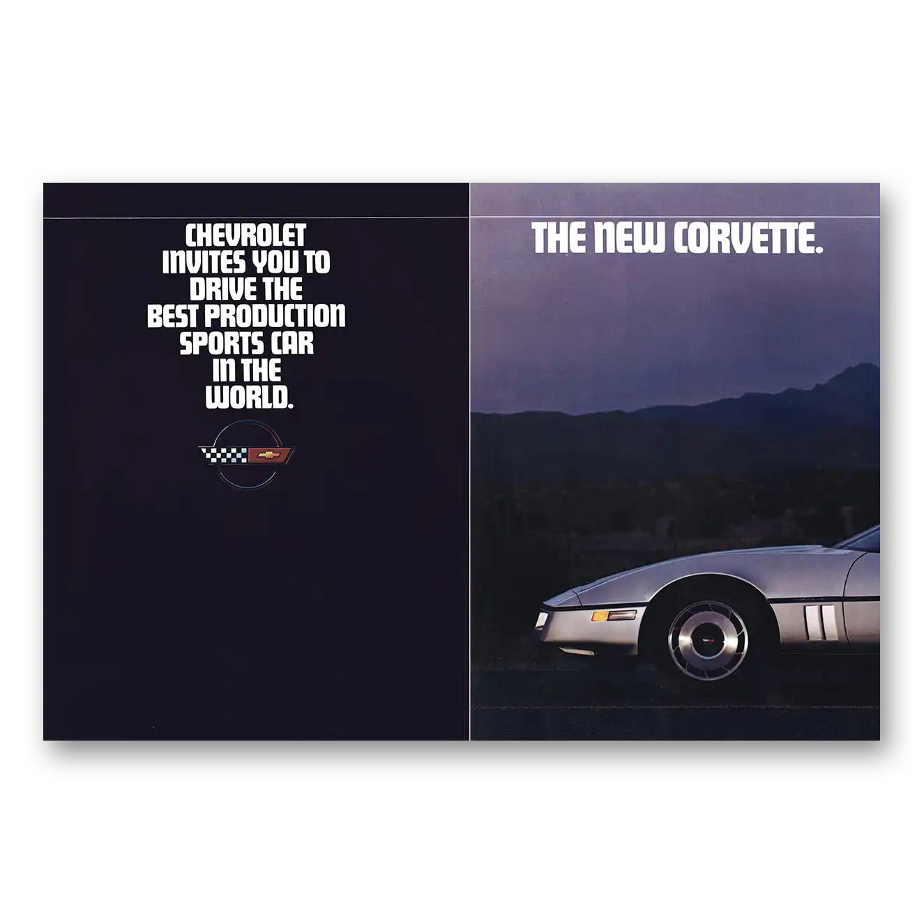 1983 Chevrolet Corvette Best Production Sports Car Fold Out Vintage Magazine Print Ad