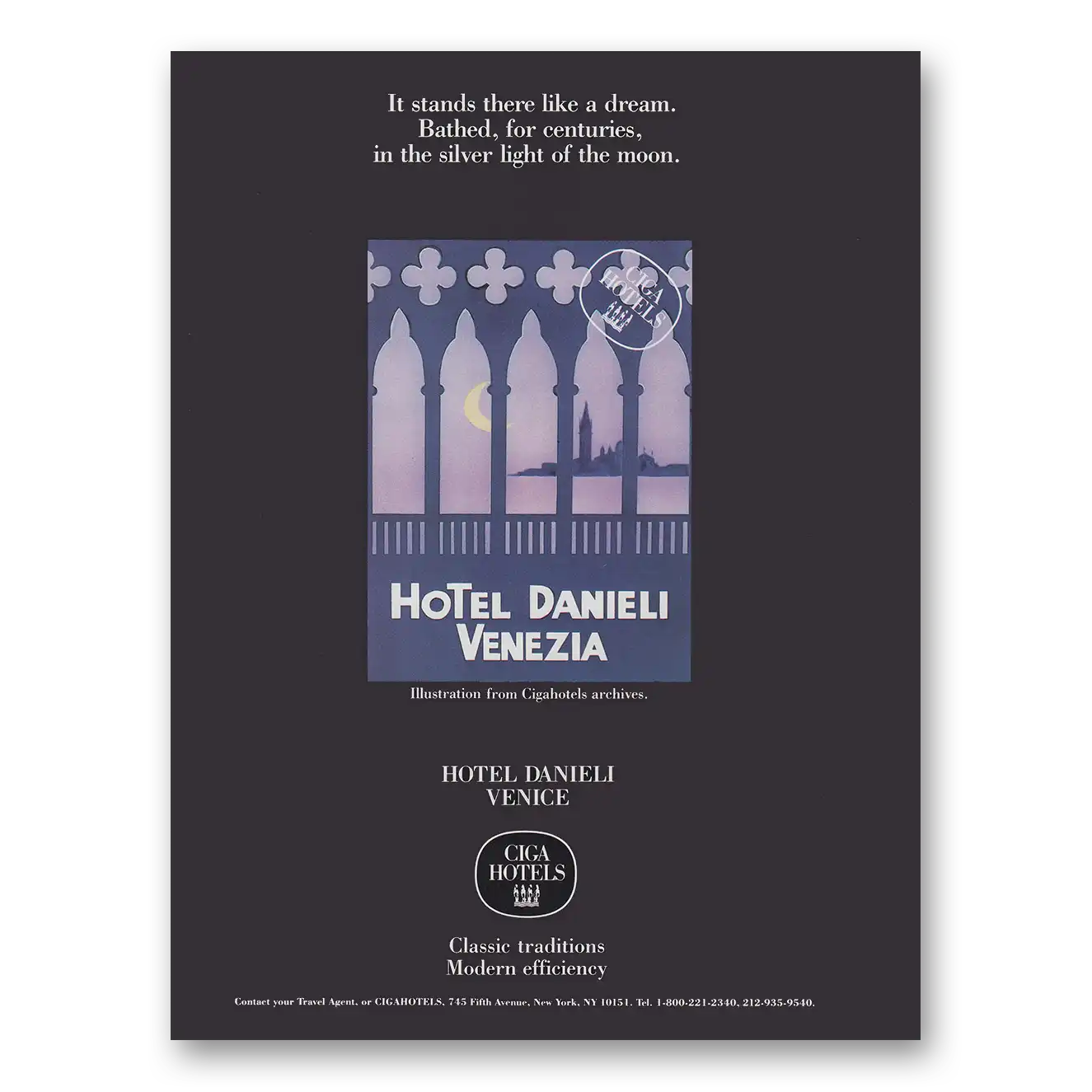 1983 Hotel Danieli Venezia Stands There Like a Dream Vintage Magazine Print Ad