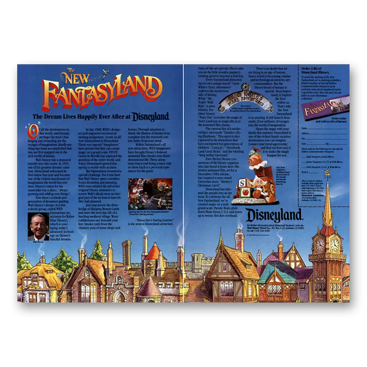 1983 Disneyland New Fantasyland Vintage Magazine Print Ad