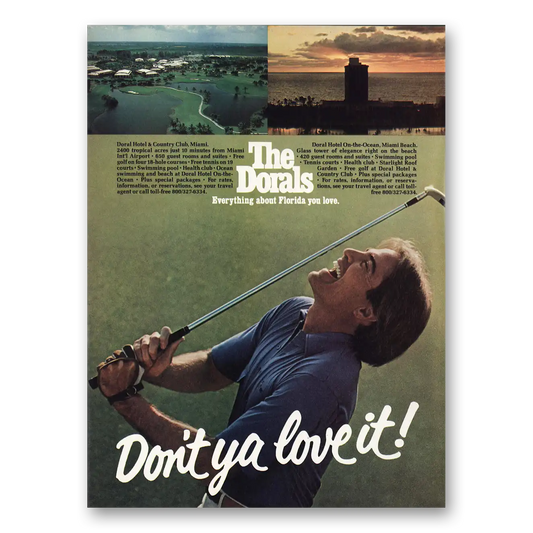 1983 Doral Hotel Everything About Florida You Love Vintage Magazine Print Ad