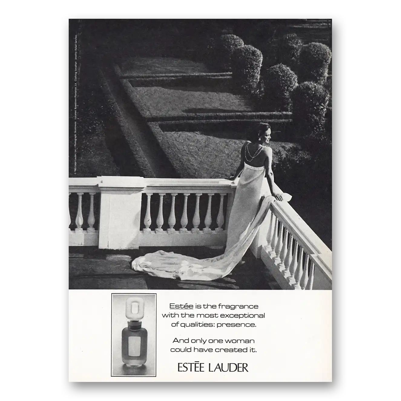 1983 Estee Lauder Fragrance Most Exceptional Qualities Vintage Magazine Print Ad