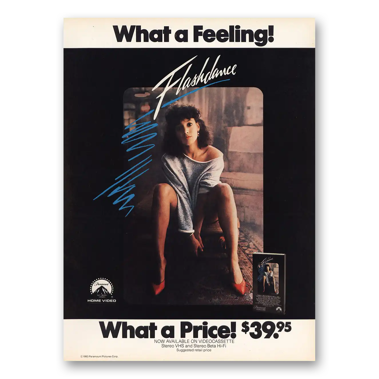 1983 Flashdance Promo What a Feeling Vintage Magazine Print Ad