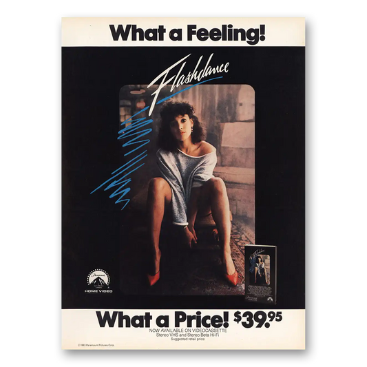 1983 Flashdance Promo What a Feeling Vintage Magazine Print Ad