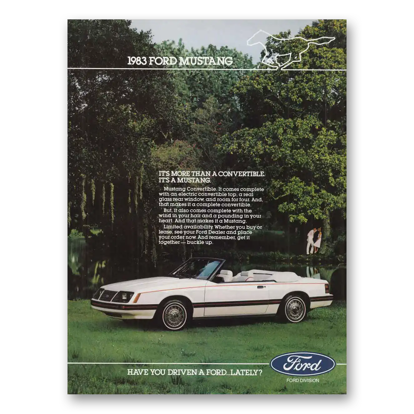 1982 Ford Mustang More Than a Convertible Vintage Magazine Print Ad