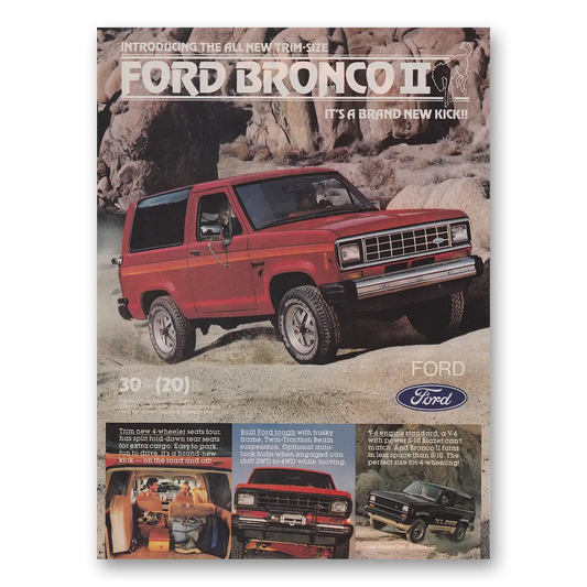 1983 Ford Bronco Trim Size Brand New Kick Vintage Magazine Print Ad