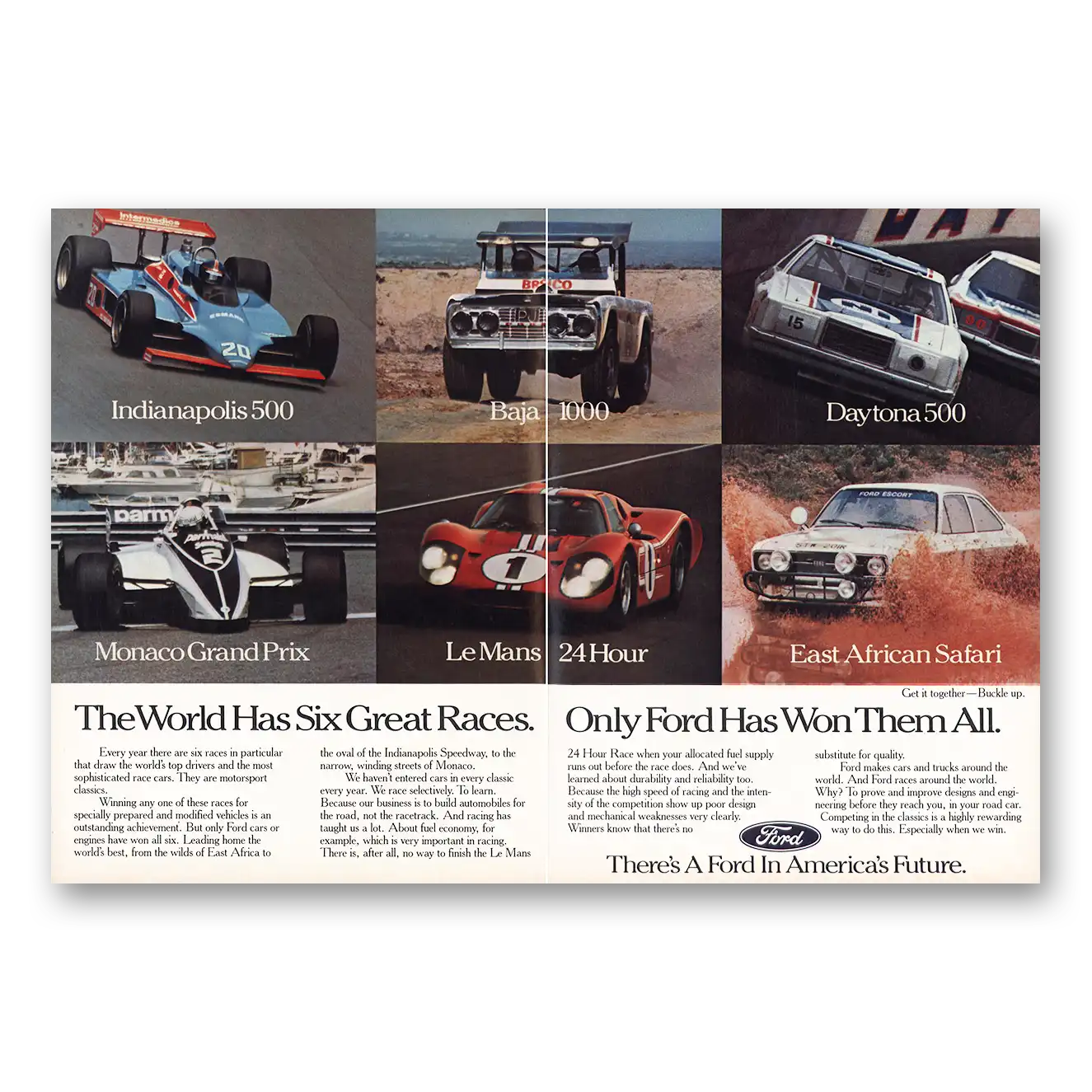 1983 Ford World Has Six Great Races Ford Has Won Vintage Magazine Print Ad