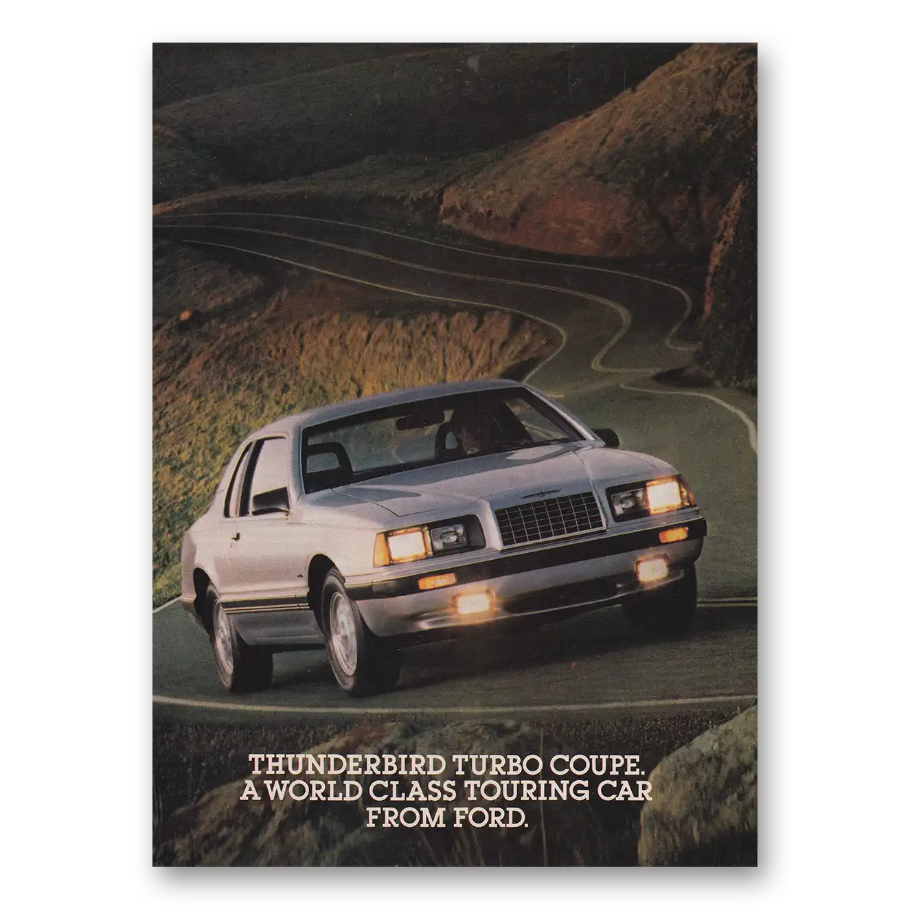 1983 Ford Thunderbird Turbo Coupe World Class Vintage Magazine Print Ad