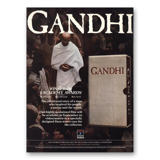 1983 Gandhi Promo Academy Awards Vintage Magazine Print Ad