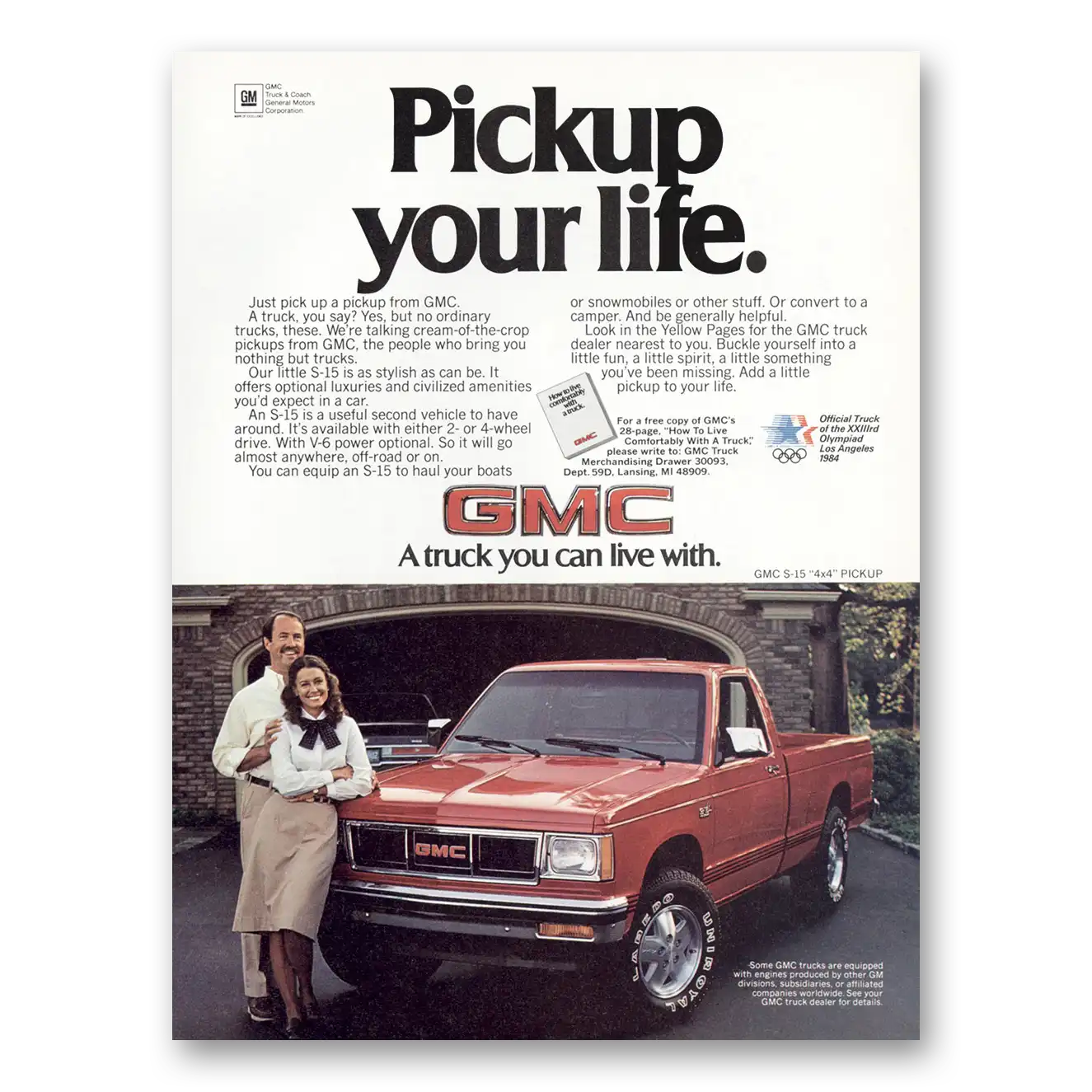 1983 GMC Trucks Pickup Your Life Vintage Magazine Print Ad