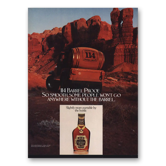 1983 Old Grand-Dad Bourbon Whiskey Barrel Proof Vintage Magazine Print Ad