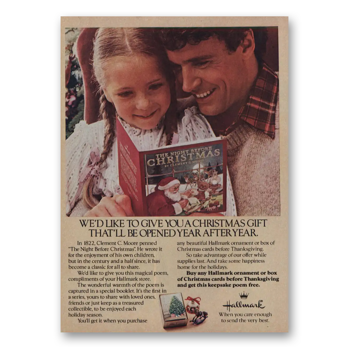 1983 Hallmark Night Before Christmas Vintage Magazine Print Ad