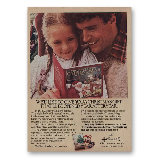 1983 Hallmark Night Before Christmas Vintage Magazine Print Ad