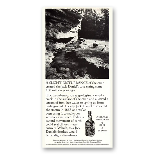 1983 Jack Daniels Slight Disturbance of the Earth Vintage Magazine Print Ad