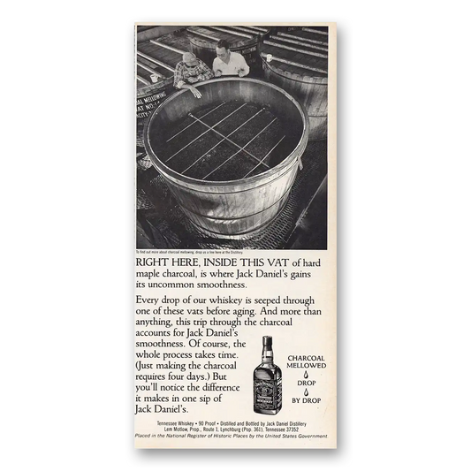 1983 Jack Daniels Right Here Inside This Vat Vintage Magazine Print Ad