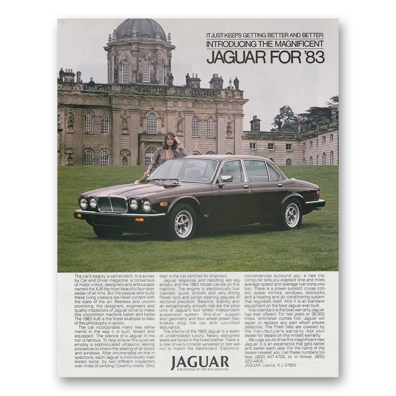 1982 Jaguar Just Keeps Getting Better and Better Vintage Magazine Print Ad