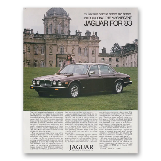 1982 Jaguar Just Keeps Getting Better and Better Vintage Magazine Print Ad