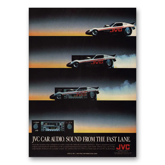 1983 JVC Car Audio Sound From the Fast Lane Vintage Magazine Print Ad