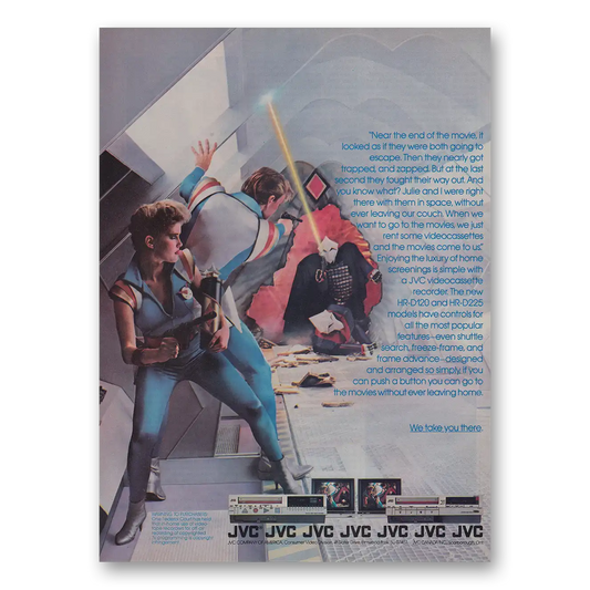 1983 JVC Videocassette Recorder Near the End of the Movie Vintage Magazine Print Ad