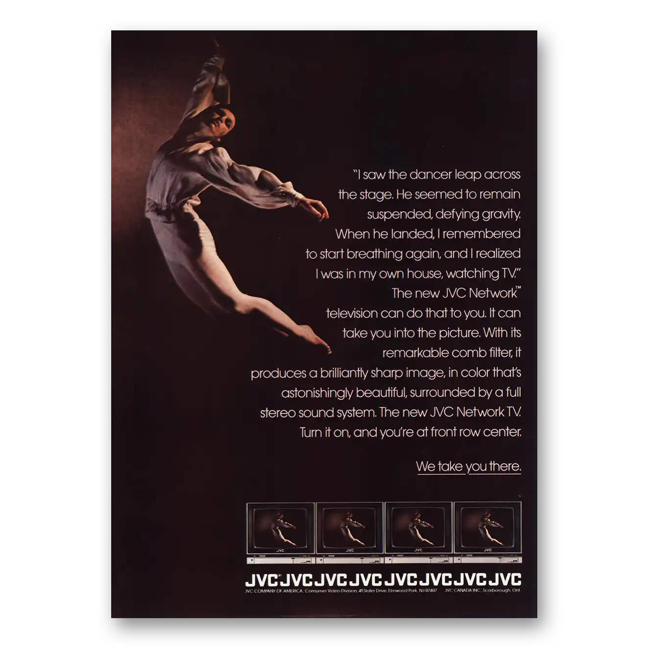 1983 JVC Saw the Dancer Leap Vintage Magazine Print Ad