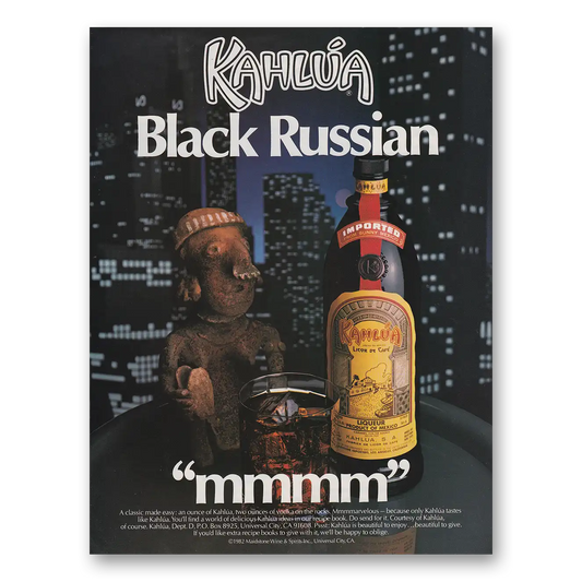 1983 Kahlua Black Russian Vintage Magazine Print Ad