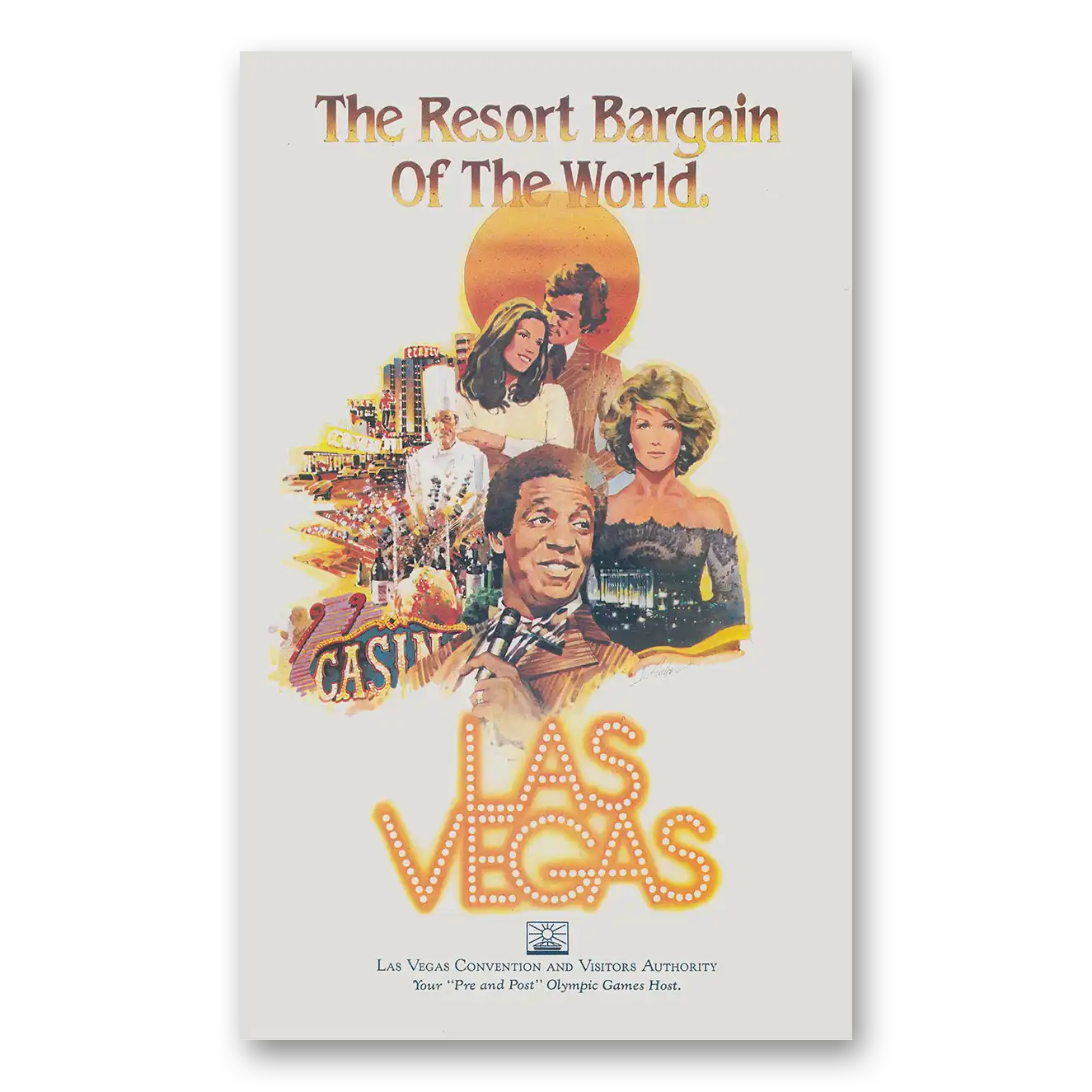 1983 Las Vegas Nevada Resort Bargain of the World Bill Cosby Vintage Magazine Print Ad