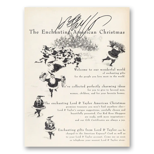 1983 Lord & Taylor Enchanting American Christmas Vintage Magazine Print Ad