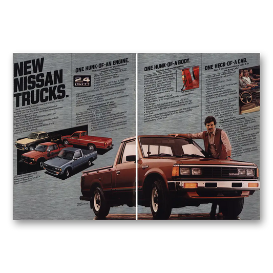 1983 Nissan Trucks One Heck of Hunk Of Truck Vintage Magazine Print Ad