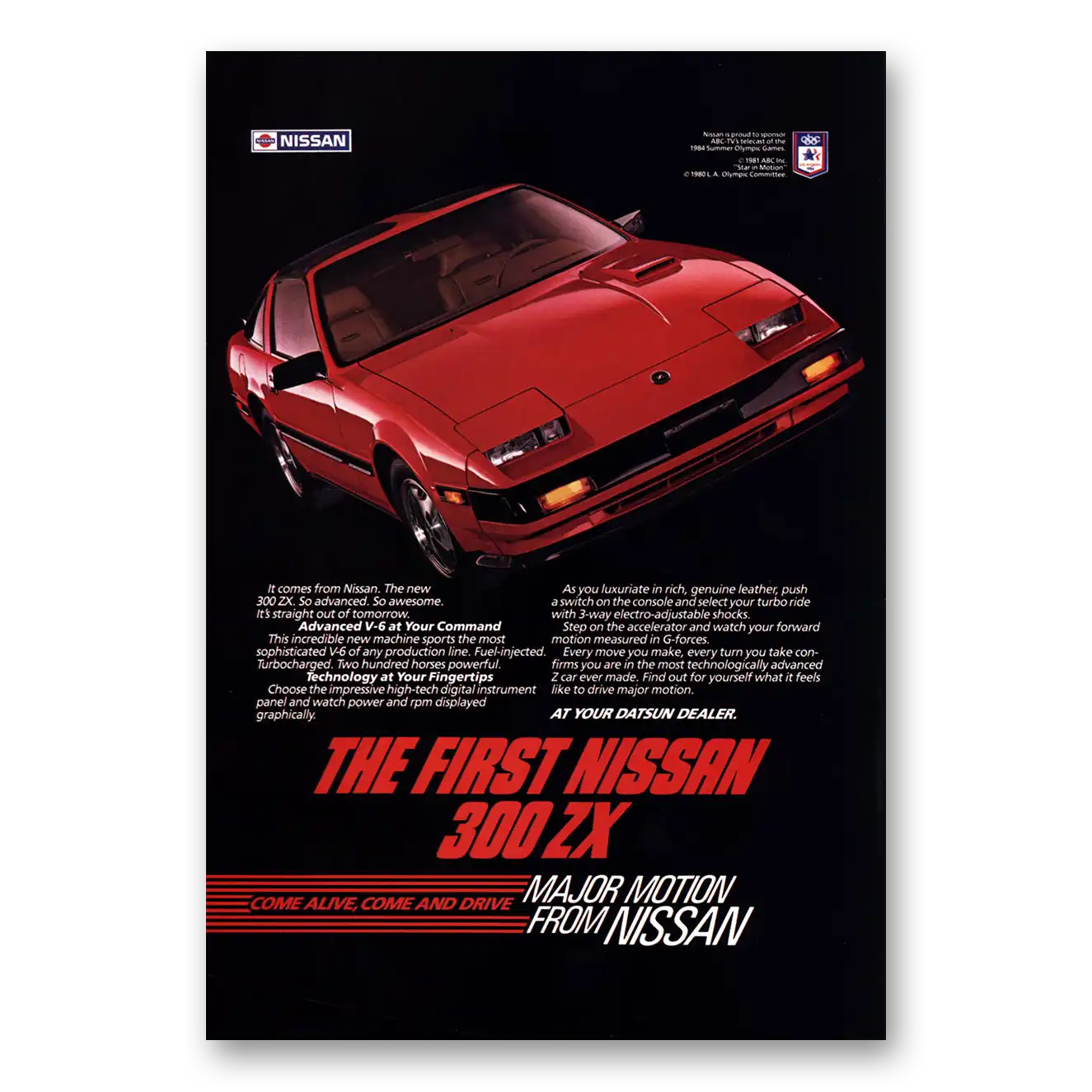 1983 Nissan 300ZX First Nissan Vintage Magazine Print Ad