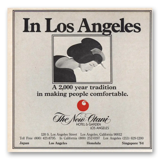 1983 New Otani Hotel Los Angeles Vintage Magazine Print Ad