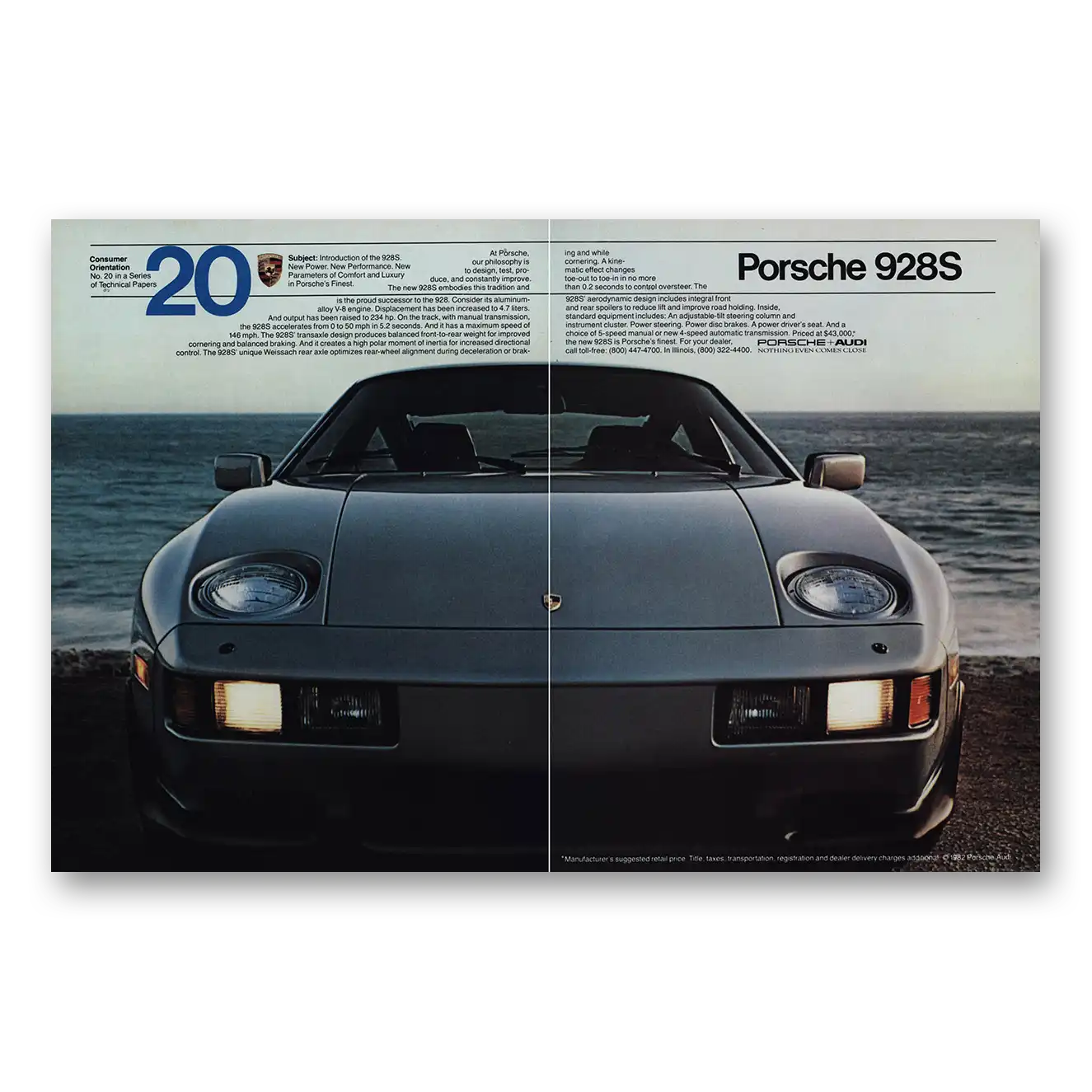 1983 Porsche 928 Consumer Orientation 20 Vintage Magazine Print Ad