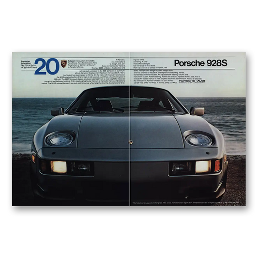 1983 Porsche 928 Consumer Orientation 20 Vintage Magazine Print Ad