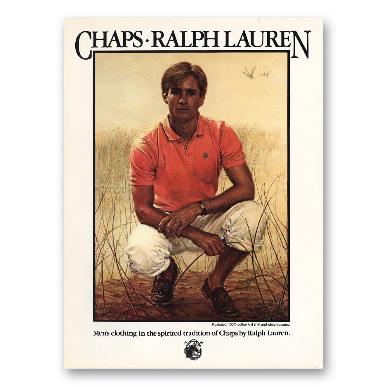 1983 Ralph Lauren Chaps Ralph Lauren Mens Clothing Spirited Tradition Vintage Magazine Print Ad