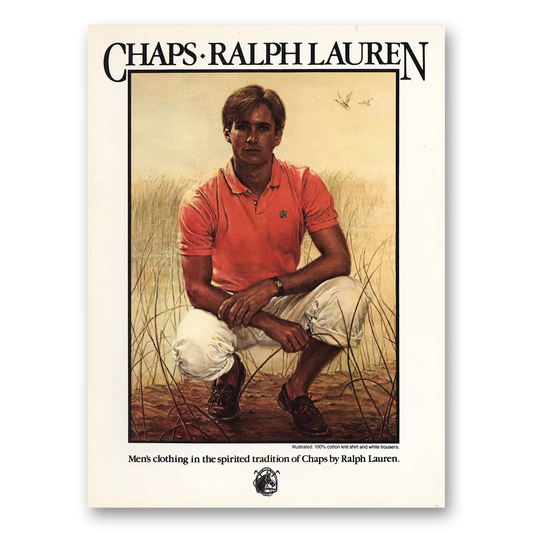 1983 Ralph Lauren Chaps Ralph Lauren Mens Clothing Spirited Tradition Vintage Magazine Print Ad