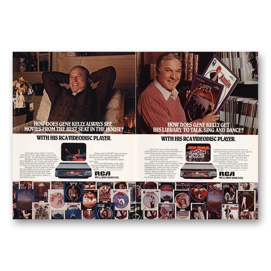 1983 RCA Videodisc Gene Kelly Vintage Magazine Print Ad