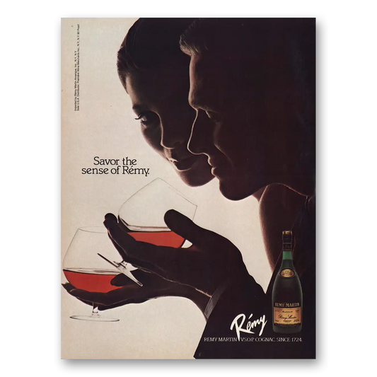 1983 Remy Martin Savor the Sense Vintage Magazine Print Ad