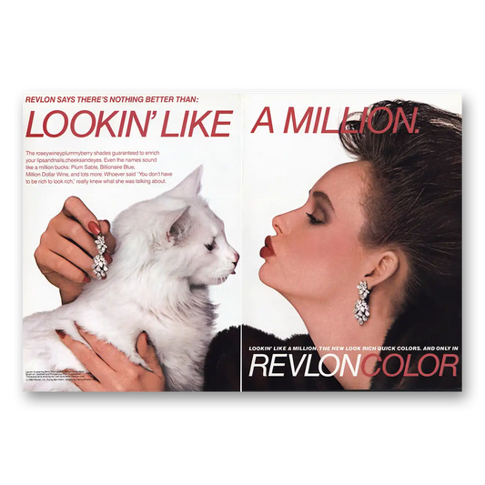 1983 Revlon Lookin Like Million Vintage Magazine Print Ad