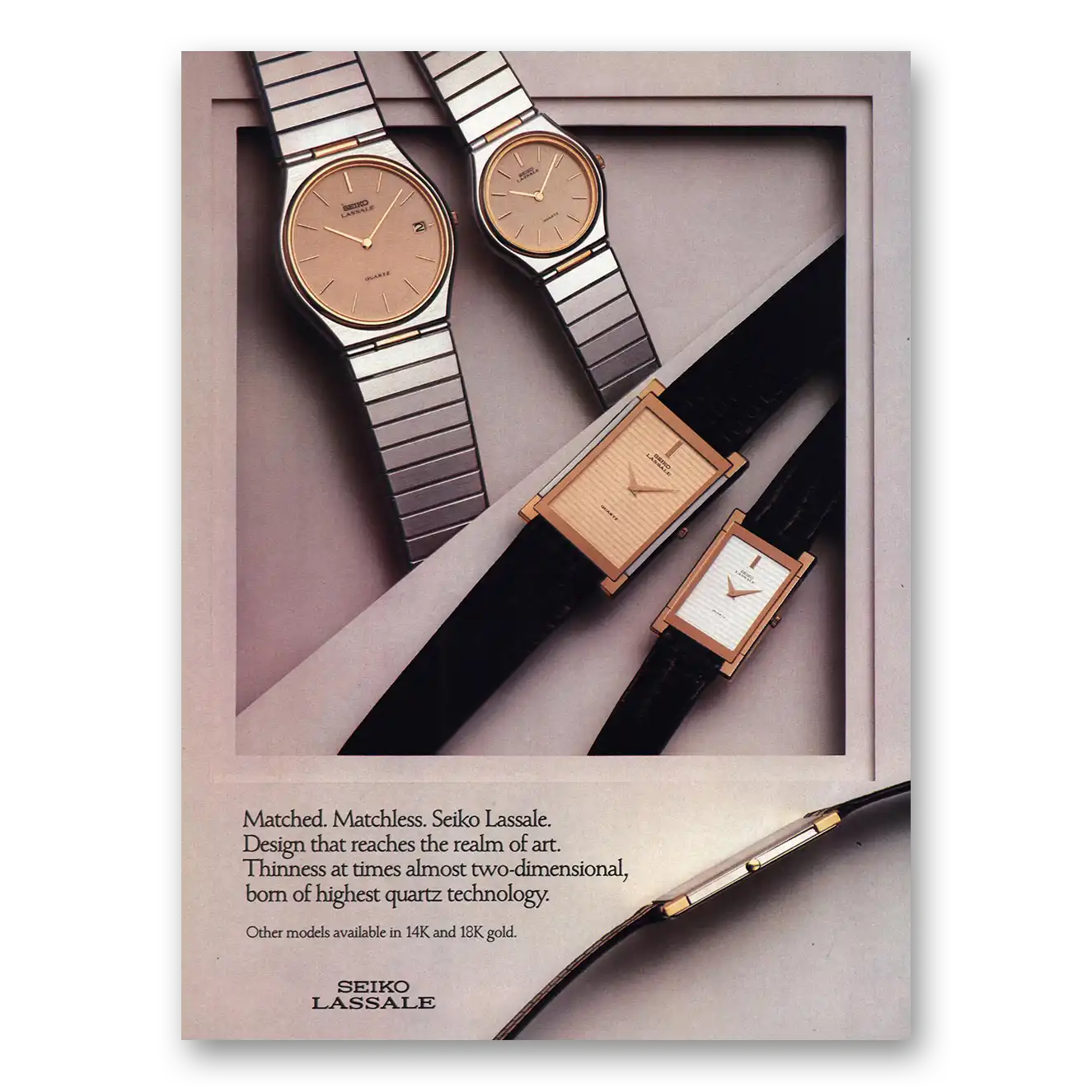 1983 Seiko Matched Matchless Vintage Magazine Print Ad