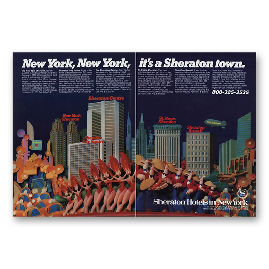 1983 Sheraton Hotels New York New York Vintage Magazine Print Ad