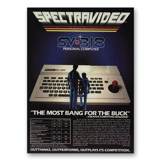 1983 Spectravideo Personal Computer Personal Computer Most Bang Vintage Magazine Print Ad