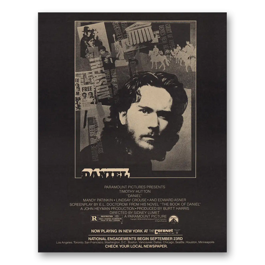 1983 Daniel Promo Timothy Hutton Vintage Magazine Print Ad