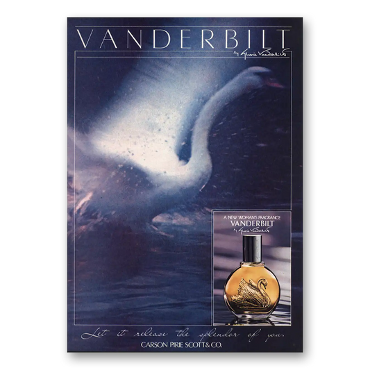 1983 Gloria Vanderbilt Perfume Release the Splendor of You Vintage Magazine Print Ad