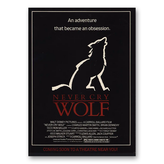 1983 Never Cry Wolf Movie Promo An Adventure That Became an Obsession Vintage Magazine Print Ad