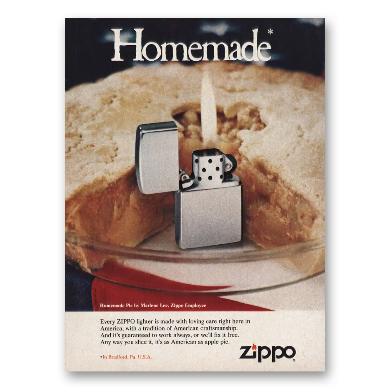 1983 Zippo Lighter Homemade Vintage Magazine Print Ad