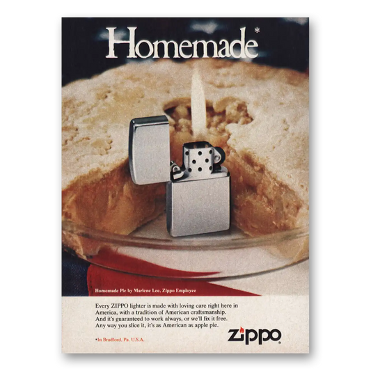 1983 Zippo Lighter Homemade Vintage Magazine Print Ad