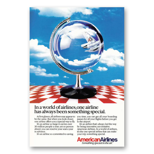 1984 American Airlines World of Airlines Vintage Magazine Print Ad