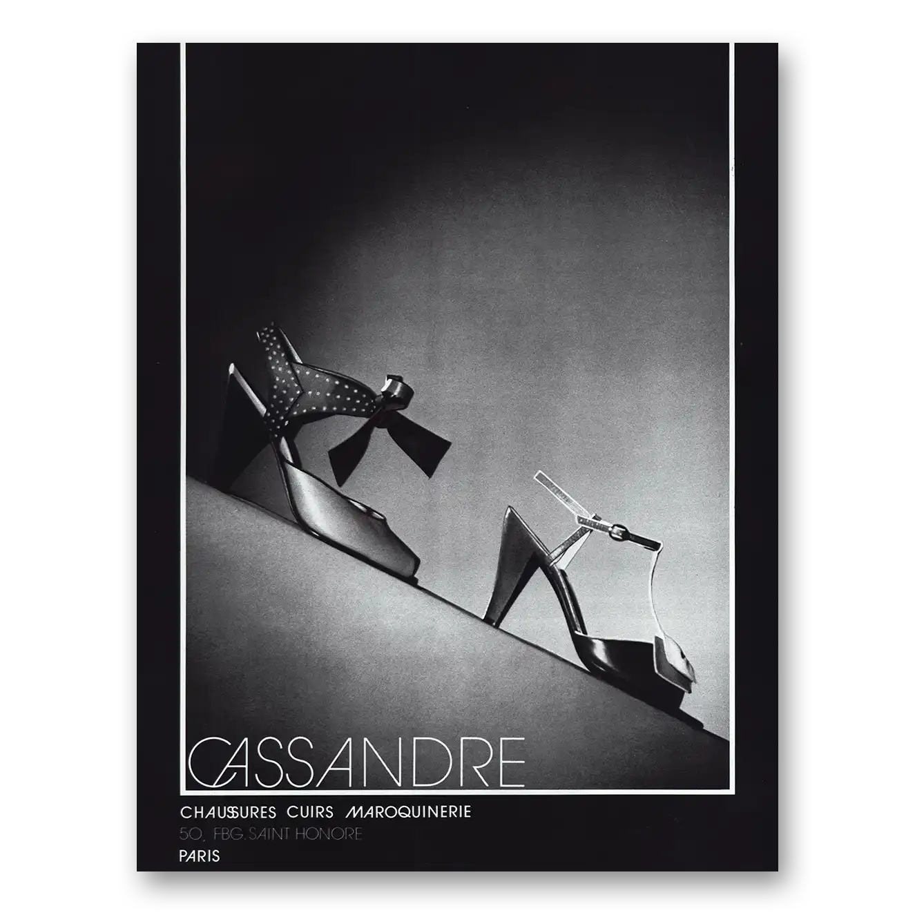 1984 Cass Andre Shoes Chaussures Cuirs Maroquinerie Paris Vintage Magazine Print Ad