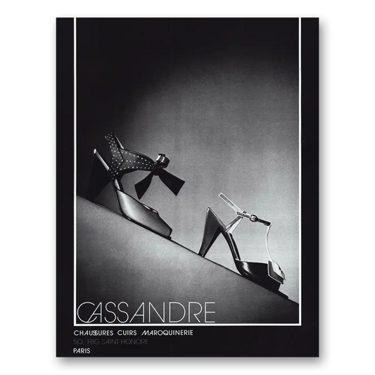 1984 Cass Andre Shoes Chaussures Cuirs Maroquinerie Paris Vintage Magazine Print Ad