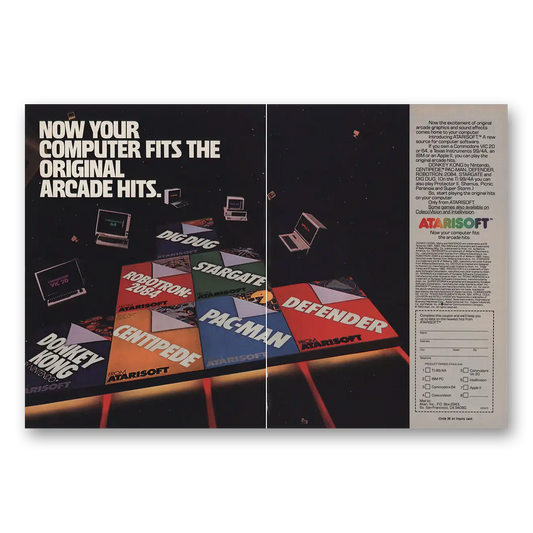 1983 Atari Atarisoft Original Arcade Hits Vintage Magazine Print Ad