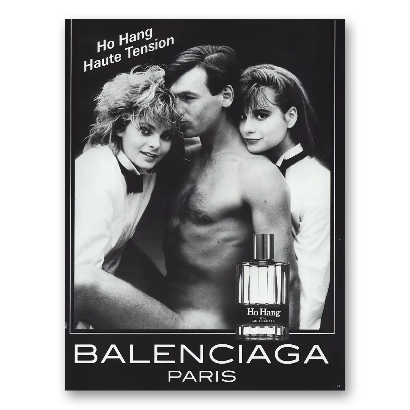 1984 Balenciaga Ho Hang Haute Tension Paris Vintage Magazine Print Ad